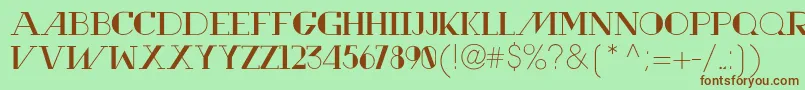 Czcionka RewindTypeface – brązowe czcionki na zielonym tle