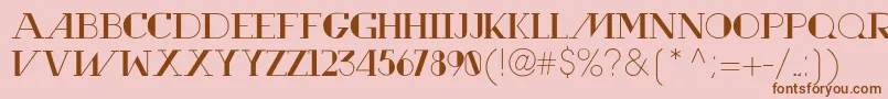 Czcionka RewindTypeface – brązowe czcionki na różowym tle