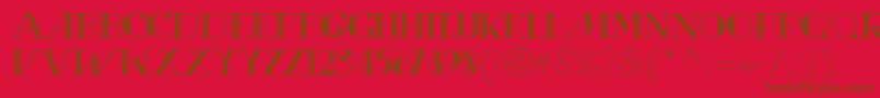 RewindTypeface-fontti – ruskeat fontit punaisella taustalla