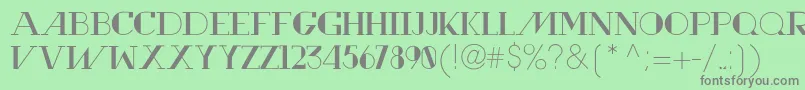 フォントRewindTypeface – 緑の背景に灰色の文字