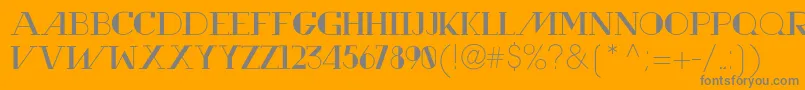 Czcionka RewindTypeface – szare czcionki na pomarańczowym tle