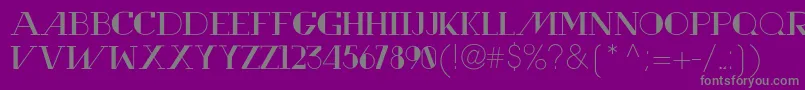 Fonte RewindTypeface – fontes cinzas em um fundo violeta