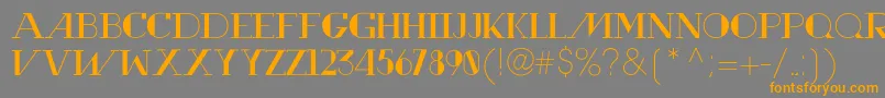 Czcionka RewindTypeface – pomarańczowe czcionki na szarym tle