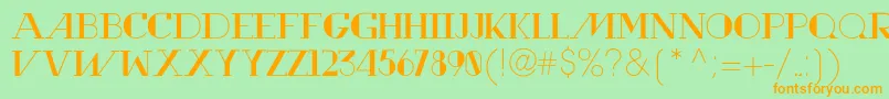 RewindTypeface Font – Orange Fonts on Green Background