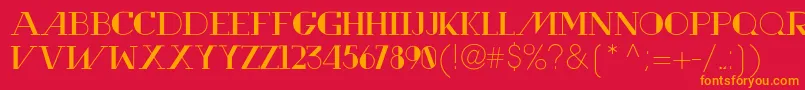 fuente RewindTypeface – Fuentes Naranjas Sobre Fondo Rojo