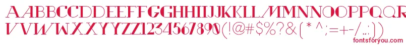 Czcionka RewindTypeface – czerwone czcionki na białym tle