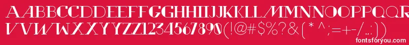 フォントRewindTypeface – 赤い背景に白い文字