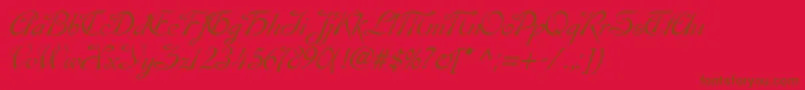 EsperanzaTM Font – Brown Fonts on Red Background