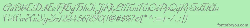 EsperanzaTM Font – Gray Fonts on Green Background
