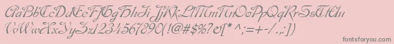 EsperanzaTM-Schriftart – Graue Schriften auf rosa Hintergrund