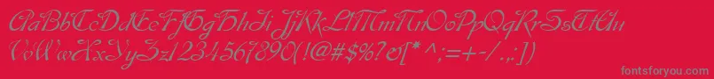 EsperanzaTM Font – Gray Fonts on Red Background
