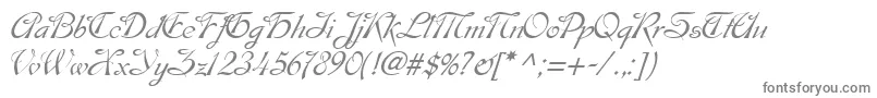 EsperanzaTM-fontti – harmaat kirjasimet valkoisella taustalla