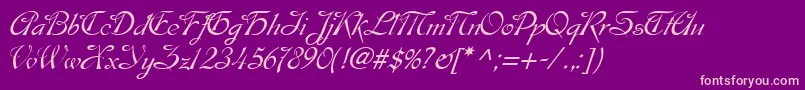 EsperanzaTM Font – Pink Fonts on Purple Background