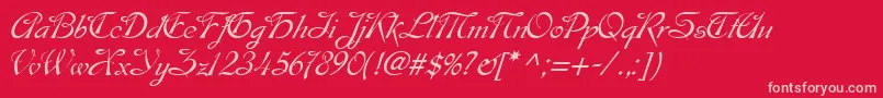 EsperanzaTM Font – Pink Fonts on Red Background