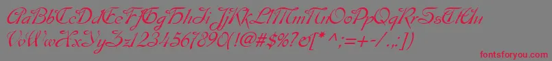 EsperanzaTM Font – Red Fonts on Gray Background