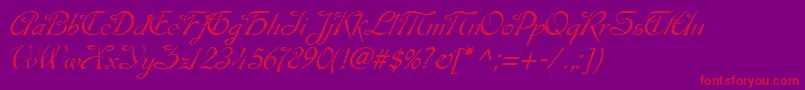 EsperanzaTM Font – Red Fonts on Purple Background