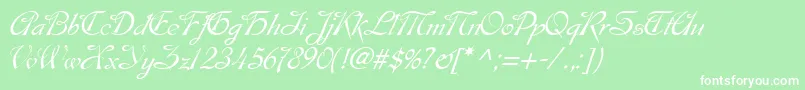 EsperanzaTM-Schriftart – Weiße Schriften auf grünem Hintergrund