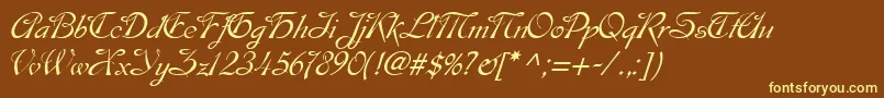 EsperanzaTM Font – Yellow Fonts on Brown Background