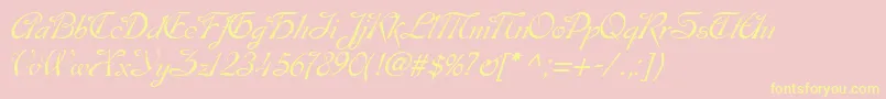 EsperanzaTM Font – Yellow Fonts on Pink Background
