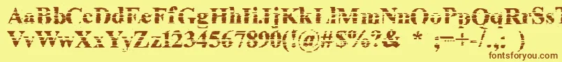 CheapInkKilledMyPrinter Font – Brown Fonts on Yellow Background