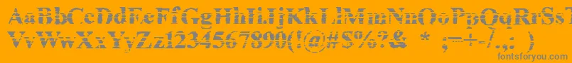 CheapInkKilledMyPrinter Font – Gray Fonts on Orange Background