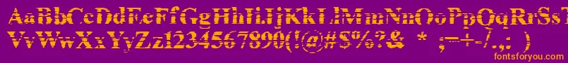 CheapInkKilledMyPrinter Font – Orange Fonts on Purple Background