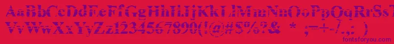 CheapInkKilledMyPrinter Font – Purple Fonts on Red Background