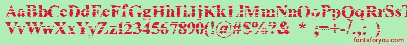 CheapInkKilledMyPrinter Font – Red Fonts on Green Background