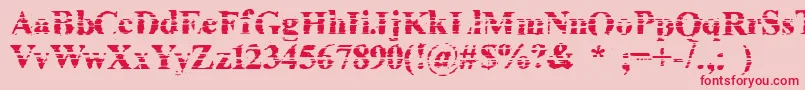 Police CheapInkKilledMyPrinter – polices rouges sur fond rose