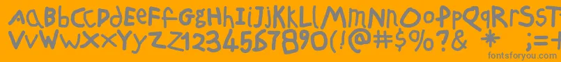 Freeschool Font – Gray Fonts on Orange Background