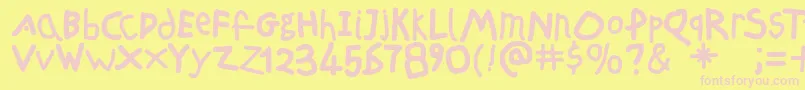 Freeschool Font – Pink Fonts on Yellow Background