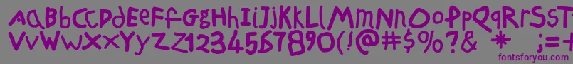 Freeschool Font – Purple Fonts on Gray Background