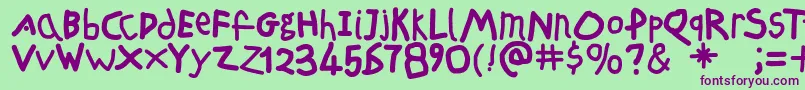 More about Freeschool Font Freeschool Font – Purple Fonts on Green Background