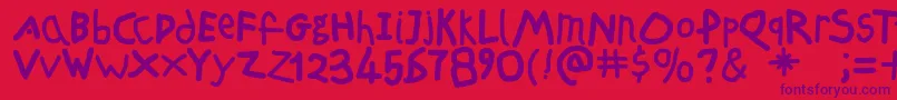 Freeschool Font – Purple Fonts on Red Background