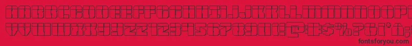 Warpthruster3Dlaser Font – Black Fonts on Red Background