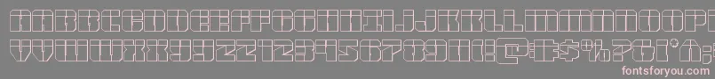 Warpthruster3Dlaser Font – Pink Fonts on Gray Background