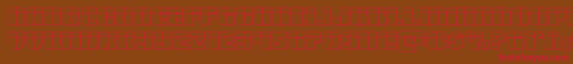 Warpthruster3Dlaser Font – Red Fonts on Brown Background