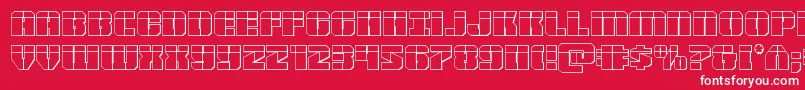 Warpthruster3Dlaser Font – White Fonts on Red Background