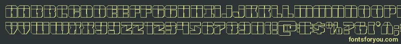 Warpthruster3Dlaser Font – Yellow Fonts on Black Background