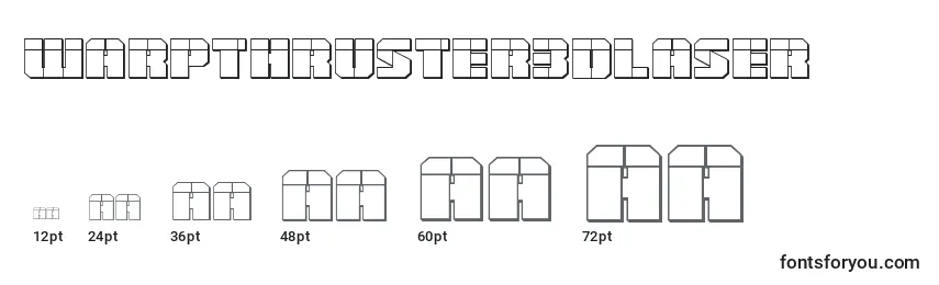 Размеры шрифта Warpthruster3Dlaser