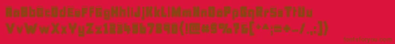 フォントBonkcoll – 赤い背景に茶色の文字