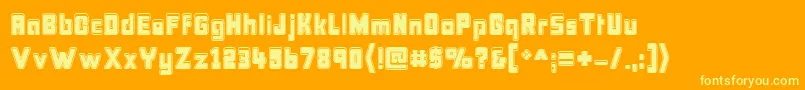 Bonkcoll-fontti – keltaiset fontit oranssilla taustalla