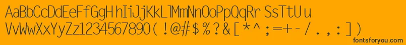 More about MicrofineSsiNormal Font MicrofineSsiNormal Font – Black Fonts on Orange Background