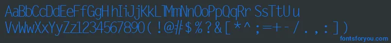 MicrofineSsiNormal Font – Blue Fonts on Black Background