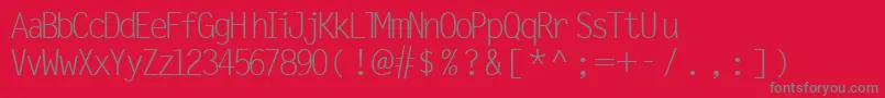 Шрифт MicrofineSsiNormal – серые шрифты на красном фоне
