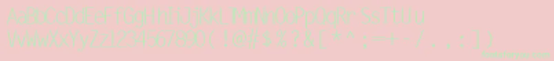 MicrofineSsiNormal Font – Green Fonts on Pink Background