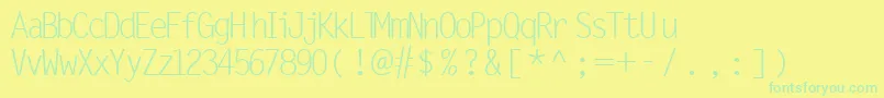 MicrofineSsiNormal Font – Green Fonts on Yellow Background