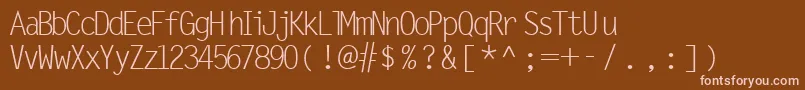 MicrofineSsiNormal Font – Pink Fonts on Brown Background