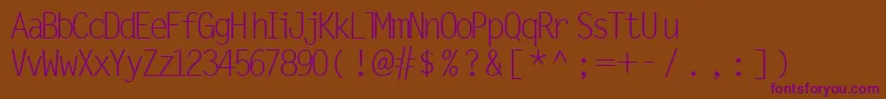fuente MicrofineSsiNormal – Fuentes Moradas Sobre Fondo Marrón