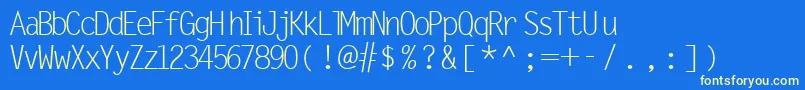 MicrofineSsiNormal Font – Yellow Fonts on Blue Background